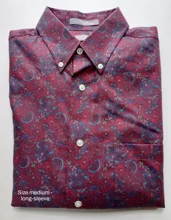 Mens NEW Daniel Cremieux Signature Collection L.S. Sport Shirt Sz. M