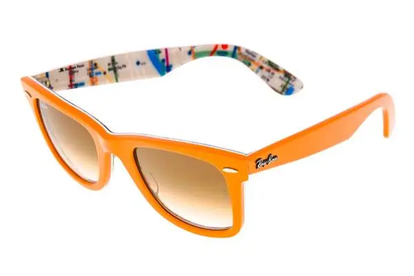Ray Ban Sunglasses (Vintage 2008) NYC Subway Edition, Orange (Read Ad)