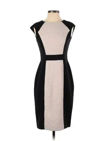 Fancy Maggy London Black/Cream Cap Sleeve Dress Size 4