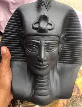 Terracotta 11” Ancient Egyptian Statue King Khafra Sky Bird Falcon
