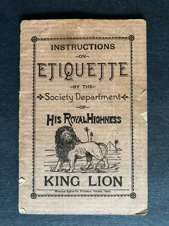 Very Rare LION COFFEE “Instructions on Etiquette” Late 1800s