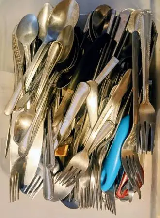Set of Stainless Steel Utensils Plus More.