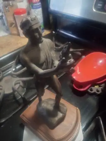 Antique bronze figurine sculpture