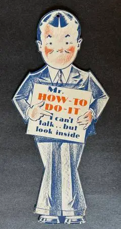 Very Rare Cardboard Sign for the 1928 General Electric Vacuum Cleaner