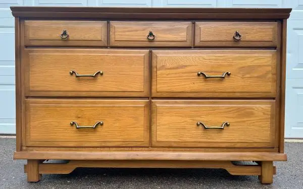 Sumter Vintage Solid Oak 7 Drawer Dresser