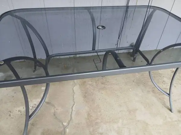 LARGE GLASS TABLE
