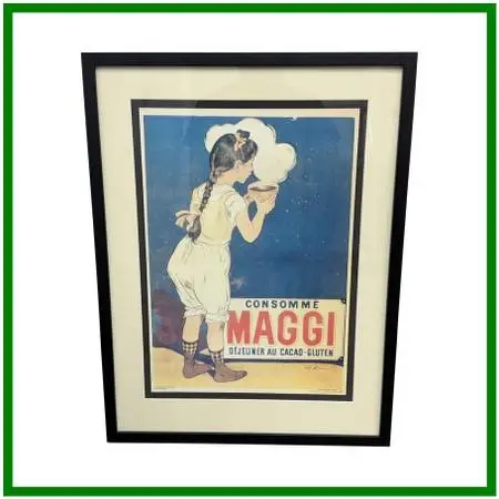 Framed “consommé Maggi” Poster Reproduction