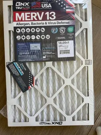 BNX TruFilter 14x20x1 Air Filter MERV 13 (4-Pack)