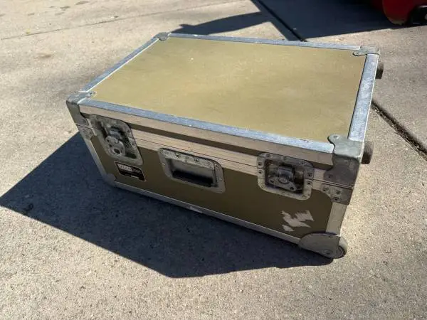 industrial case side table or coffee table