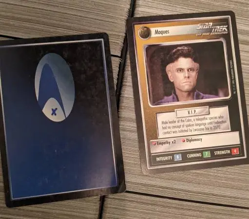 StarTrek CCG cards  and  Redemption cards