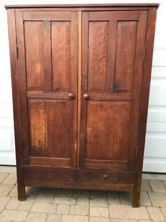 Antique Armoire Cabinet-Arts & Crafts / Mission / Stickley Style