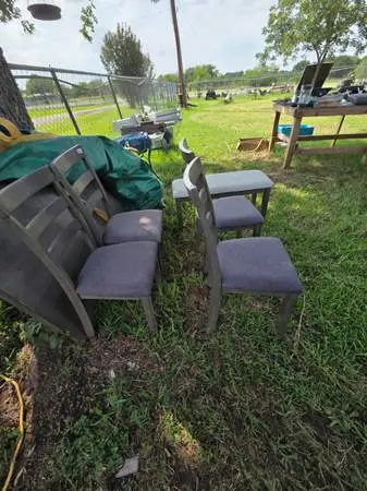 Kitchen chairs and bench