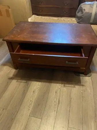 Solid coffee table