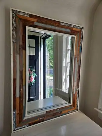 Large Pier1 Imports Rustic Wood Plank Mirror
