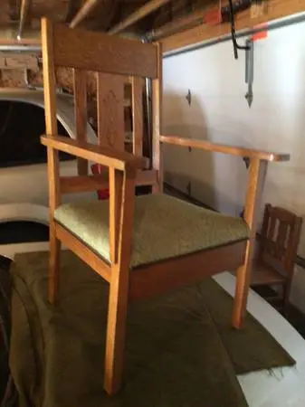 Solid oak antique captains chair