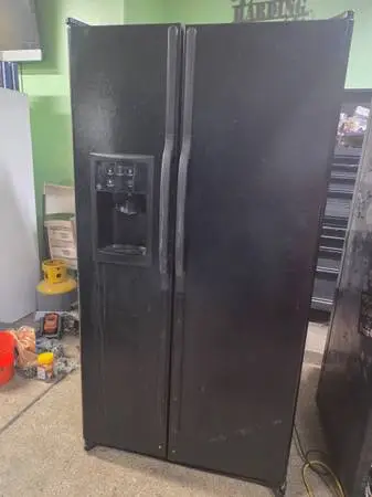 GE profile 25 cubic feet black side by side refrigerator