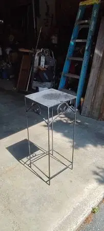 Wrought iron patio plant holder