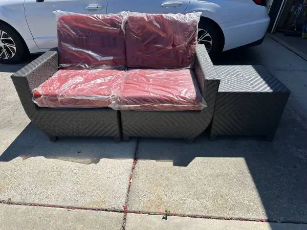 New outdoor patio furniture seating set Sunbrella