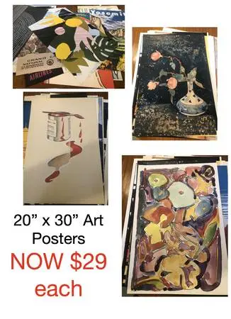 New Art Posters, 20x30, and lot of other fun stuff, just $29 each