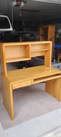 oak computer desk
