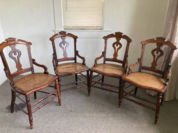 4 antique Eastlake Victorian chairs