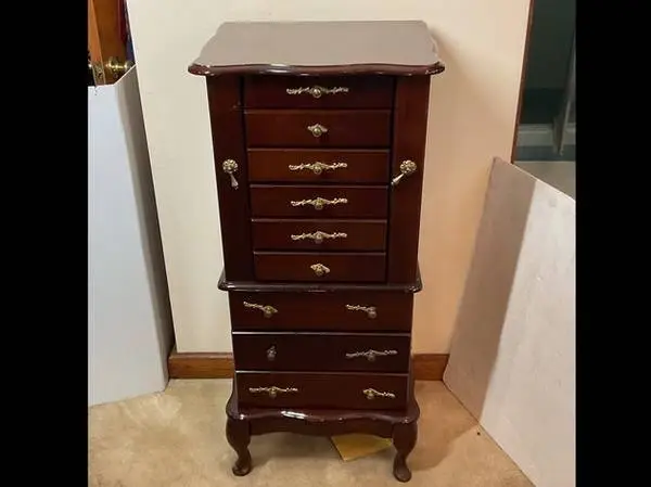 Mahogany Jewelry Cabinet