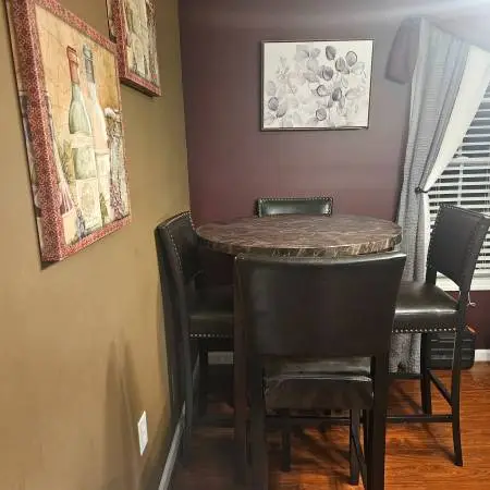 4 PIECE MARBLE PUB KITCHEN SET