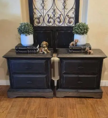 Newly Refinished Black Nightstands or Side Tables
