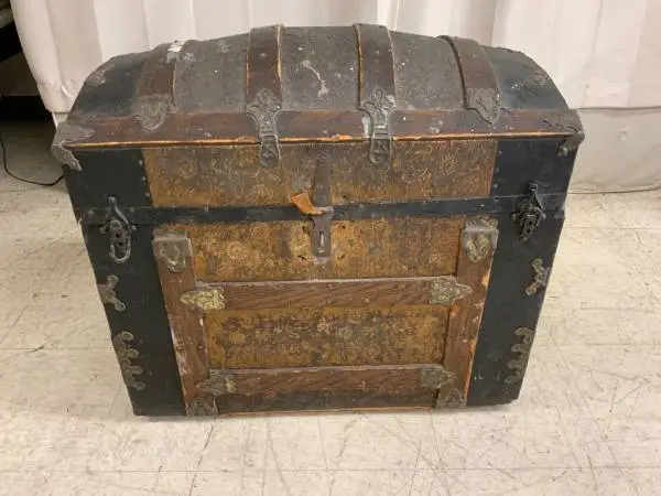 Antique steamer chest