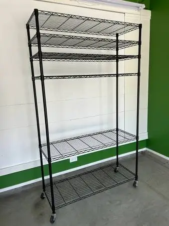 Metal rolling shelf