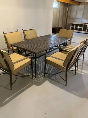 Patio Table &   six chairs