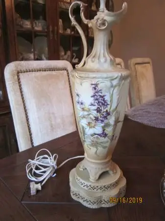 Antique Austrian Bisque Lamp