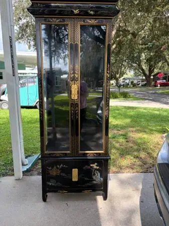 Oriental curio cabinet