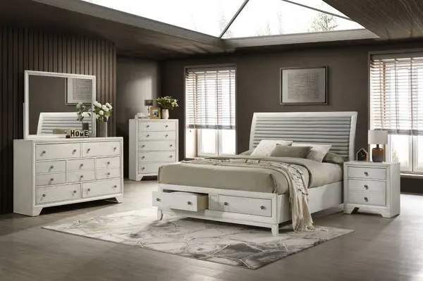 BEAUTIFUL NEW OLIVIA PLATFORM QUEEN BEDROOM SET ON SALE! IN STOCK!