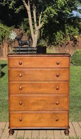 Maker Marked Vintage Wooden Tall Dresser