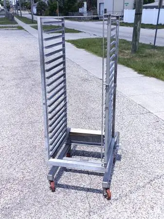 Alto Shaam Stainless Steel Combi Oven Bun Pan Roll In Rack Cart