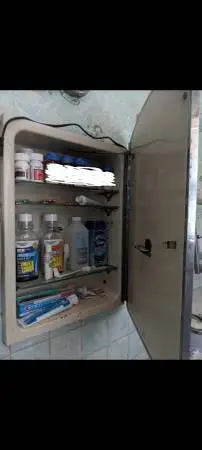 Antique Porcelain Medicine Cabinet W/ Razor Slot (OBO)
