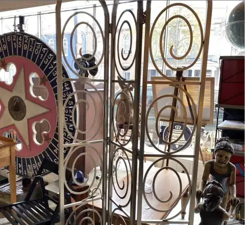 Metal art deco room divider