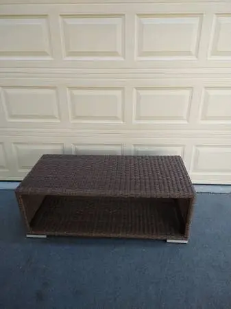 Outdoor patio wicker coffee table new