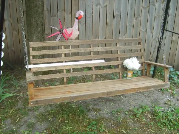 Oak Wooden Porch Swing - 5 foot