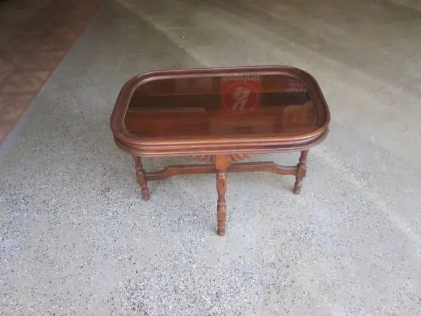 RECTANGLE GLASS TOP TABLE