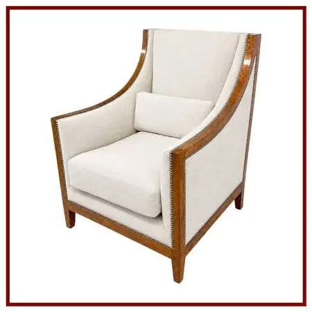 French Modernist Slope Lounge Armchair
