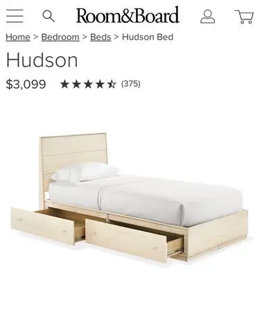 Room and Board Hudson Twin Bed