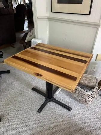 Wood Table Iron Stand 32 x 25.5 x 30H