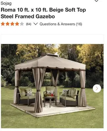 Gazebo beige sojag Roma style  new in box