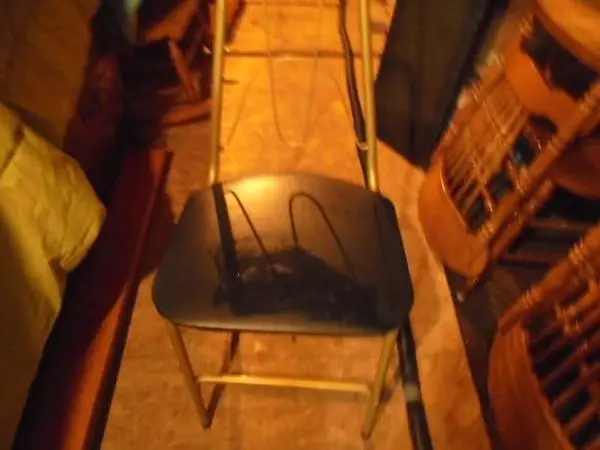 small metal chair with cushion seat