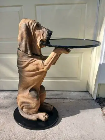 1998 Bombay Company Sir Hawthorne Sculpture Butler Server Waiter Table