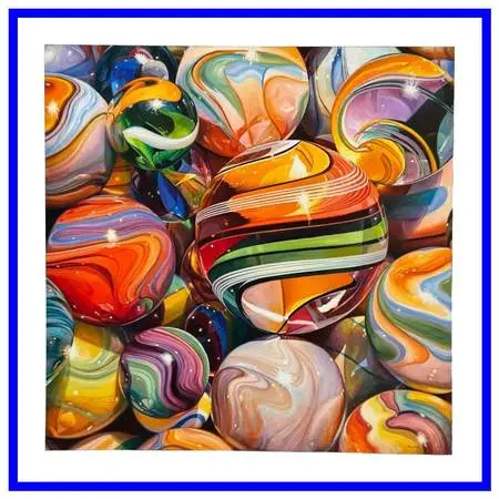 Patrick Baileys Marbles Oil On Canvas, Signed. Estimated Cost: $8,500