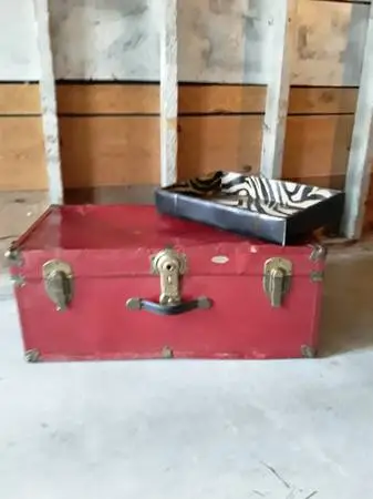 Vintage red trunk