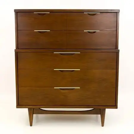 Reduced ***Rare and sleek Kent COFFEY mid century tall dresser